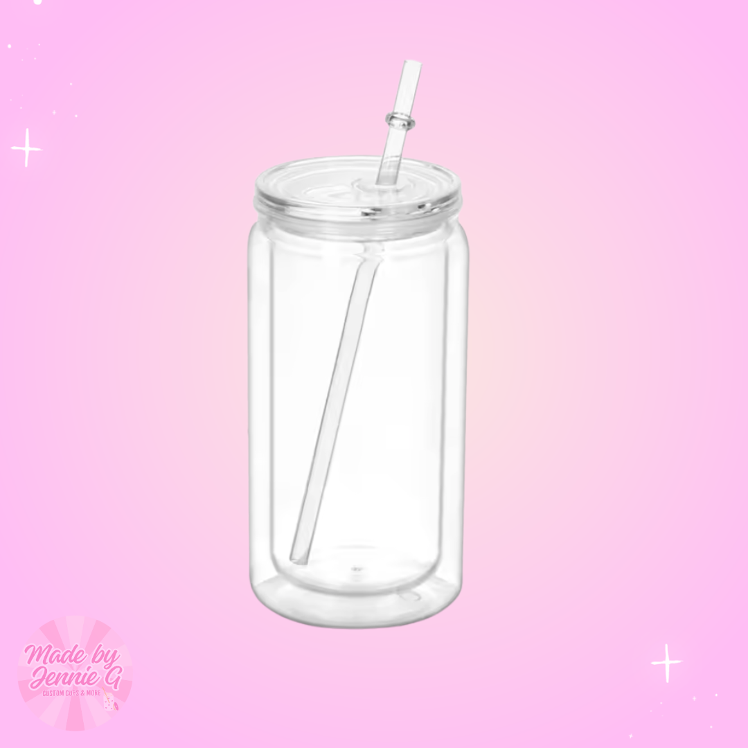 16 oz Acrylic Snow Globe Cup