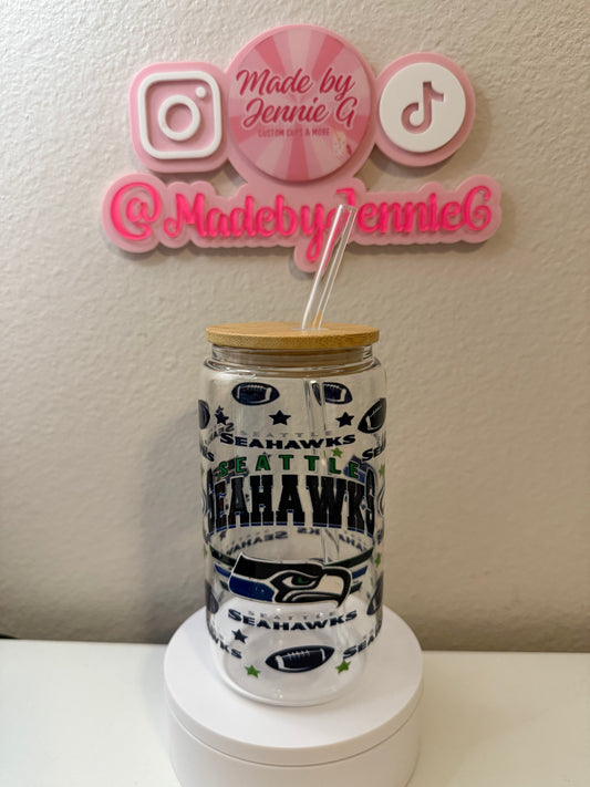 Seahawks 16oz Glass