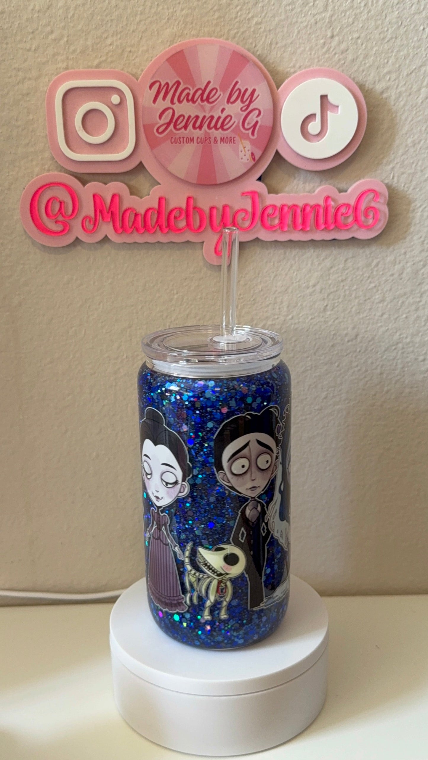 16oz Corpse Bride Snow Globe Cup