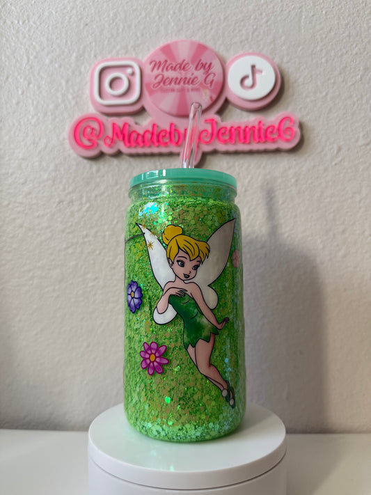 16oz Tinkerbell Acrylic Snow Globe Cup