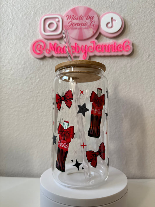 16oz Glass Coca Cola Cup